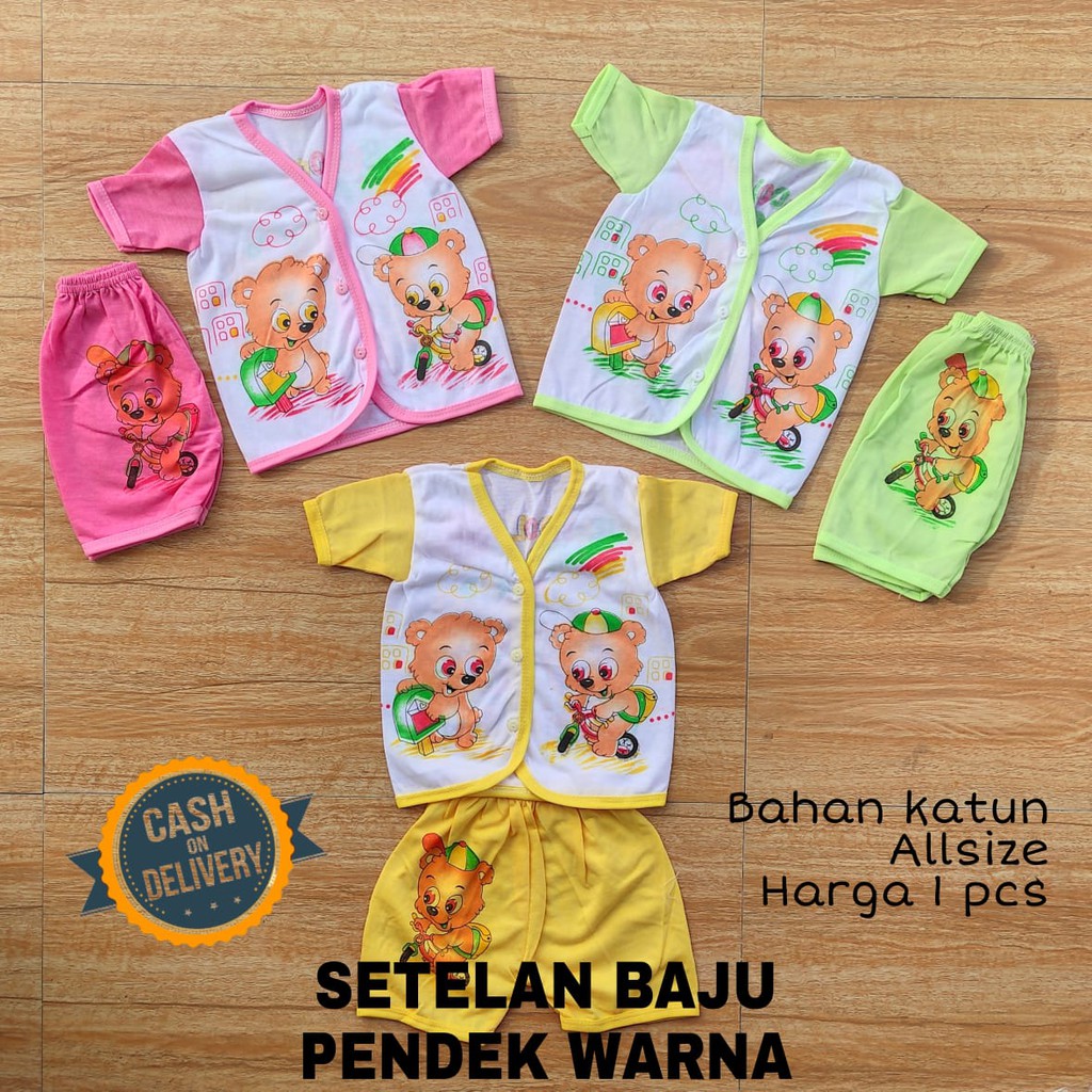 Setelan bayi PENDEK KATUN perlengkapan bayi lahir