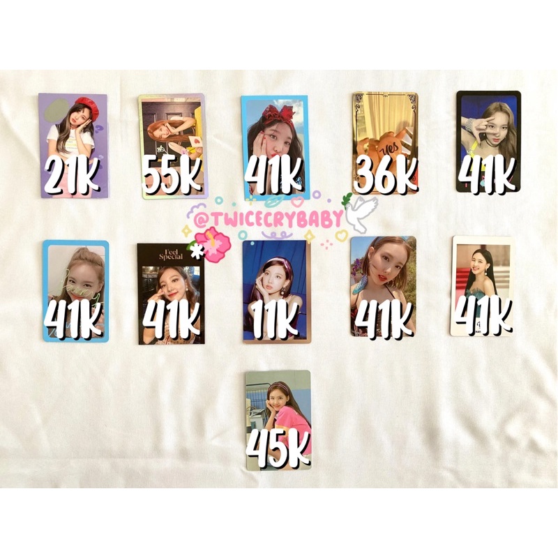 twice nayeon photocards (what is love wil signal summer nights sn yes or yes yoy fancy you feel spec