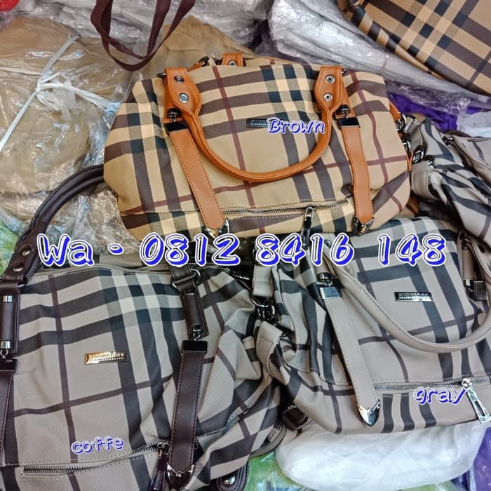 TAS BURBERRY HAND BAG WANITA SEMI SUPER