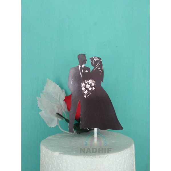 TOPER WEDING SILHOUETTE/HIASAN KUE PENGANTIN