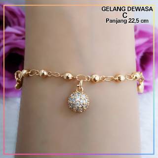  Gelang  xuping  gelang  dewasa  rantai mata B159 lapis emas 