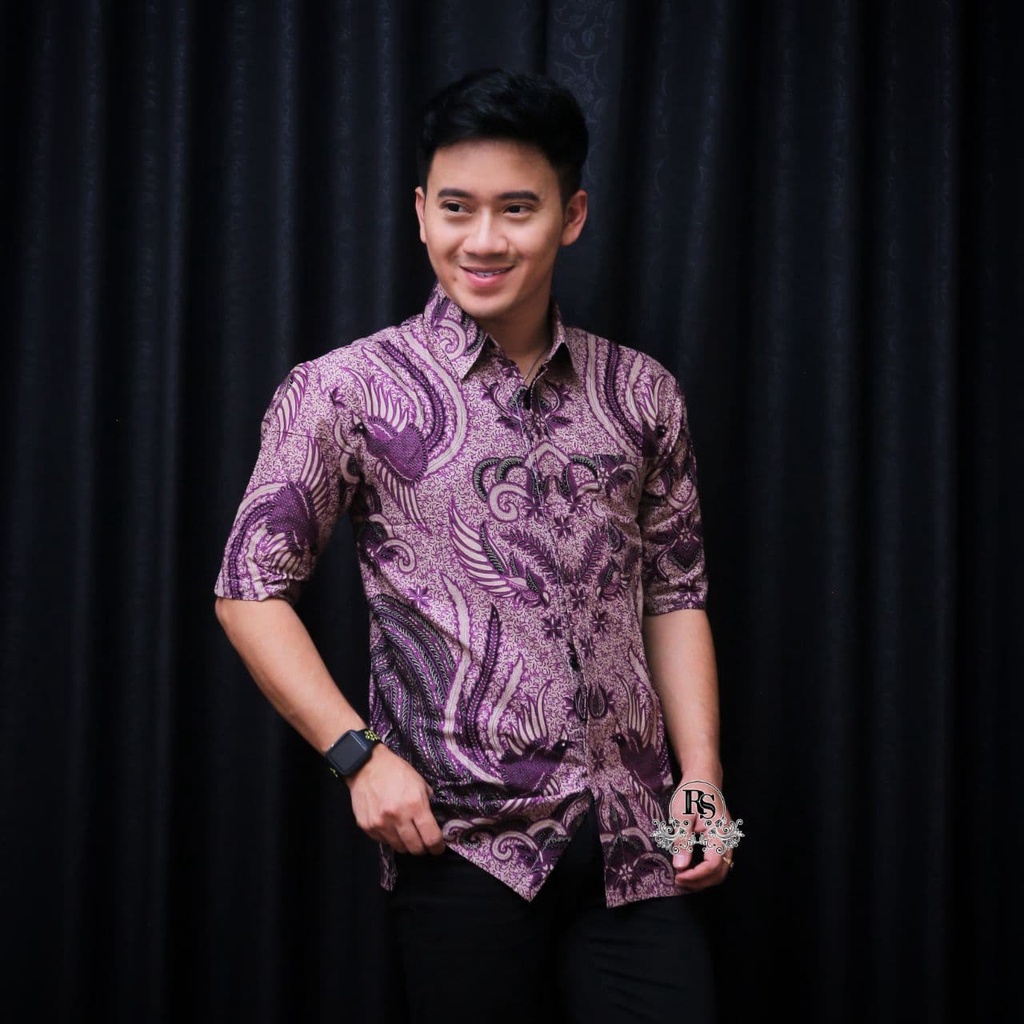 TERBARU Kemeja Batik Pria Lengan Pendek IRONMAN CPKLAT Hem Baju Batik Pria Lengan Pendek M L XL XXL