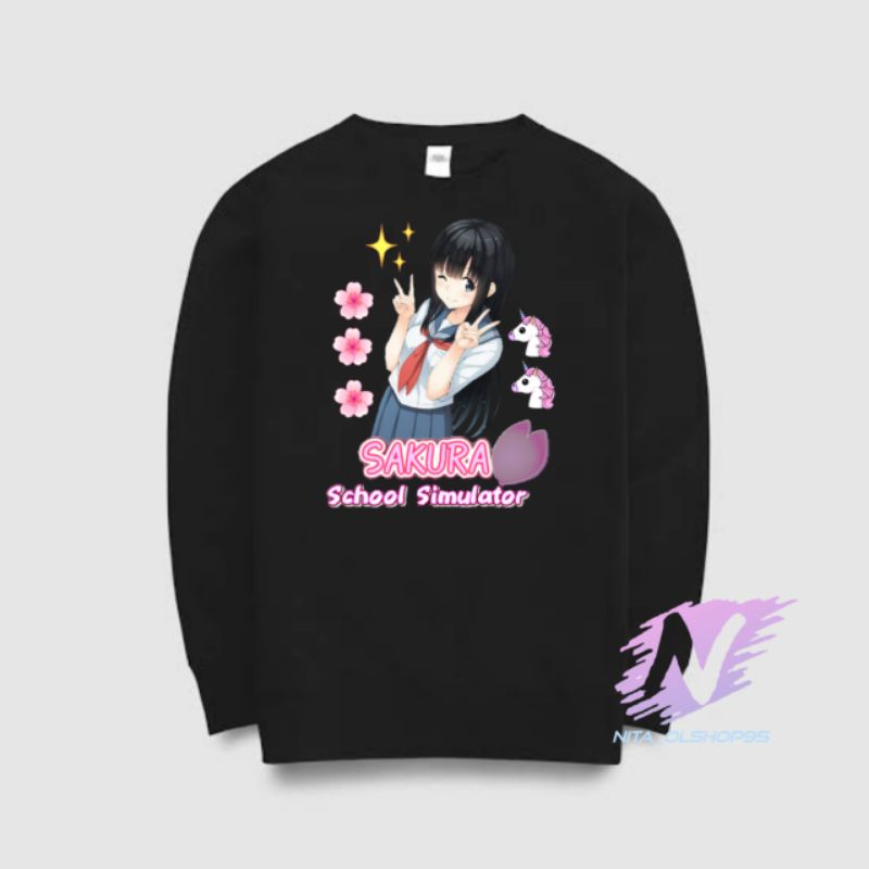 sakura school simulator crewneck anak sakura terbaru sweater crewneck sakura