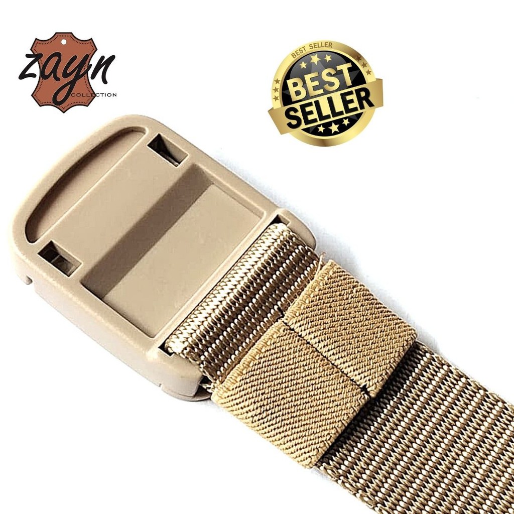 Gesper katun Kanvas Import Buckle Stainless Nylon Tebal Tactical Murah