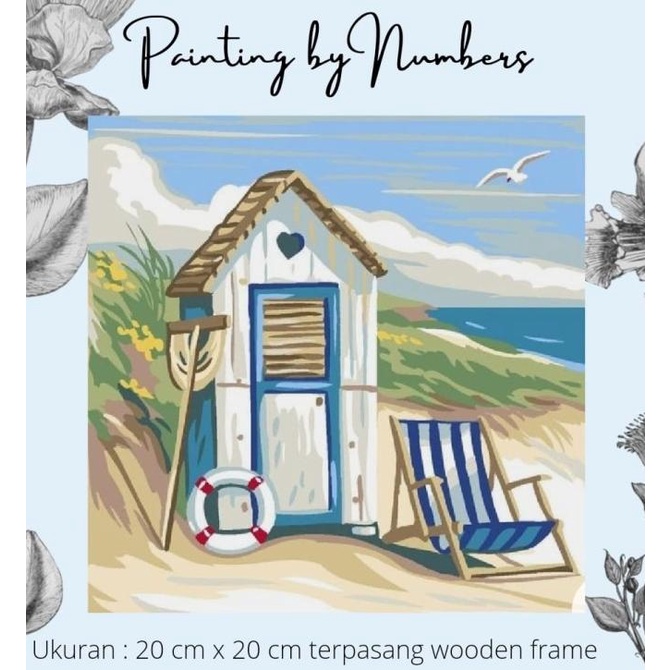 

Diy Painting By Number 20X20Cm Kerajinan Tangan - Beach Life