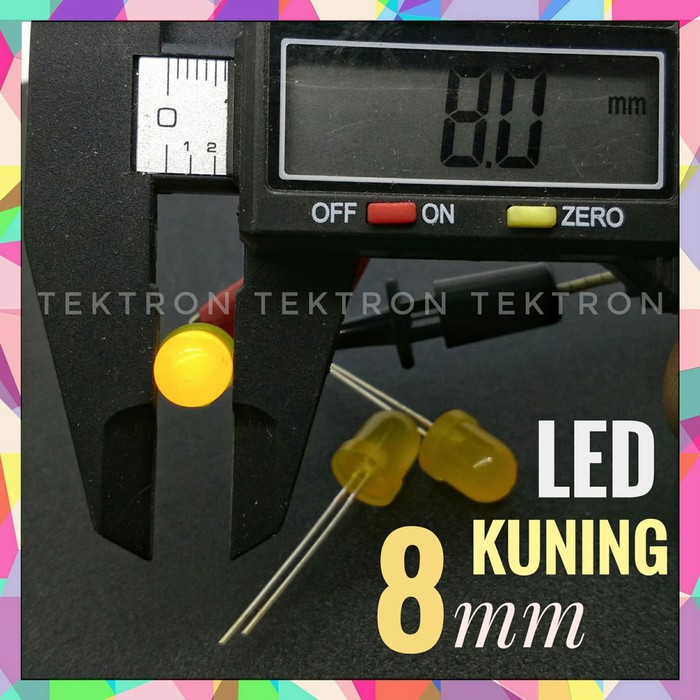 LED 8mm warna Kuning indikator