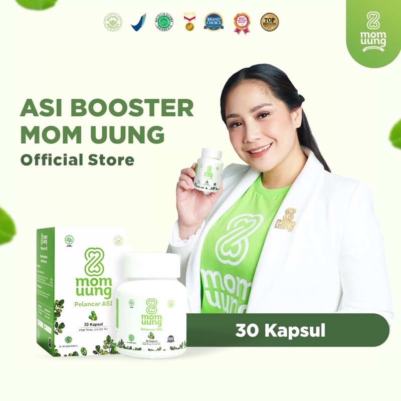 Paket 12pcs mom uung isi 30 kapsul asi booster pelancar asi - asi booster halal bpom