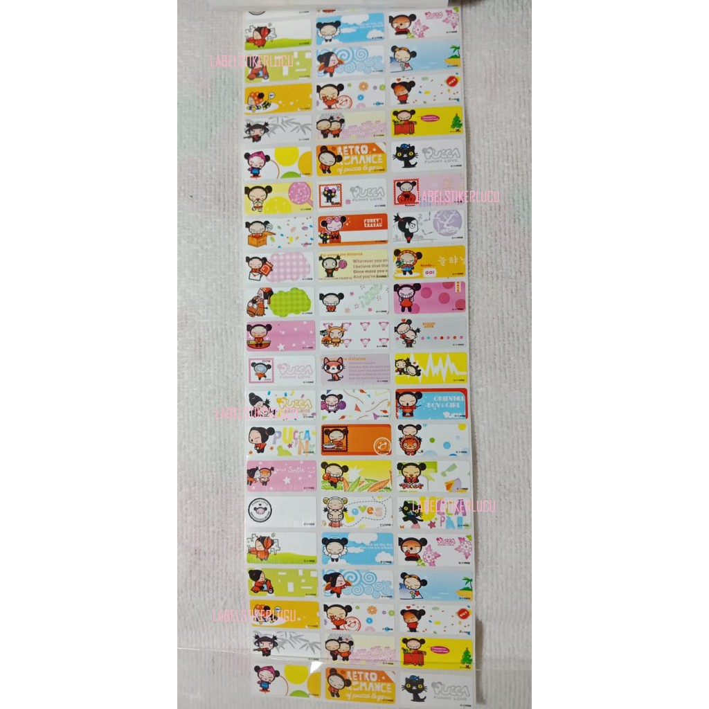 

Sticker Label Motif Pucca (isi 72pcs) variasi gambar