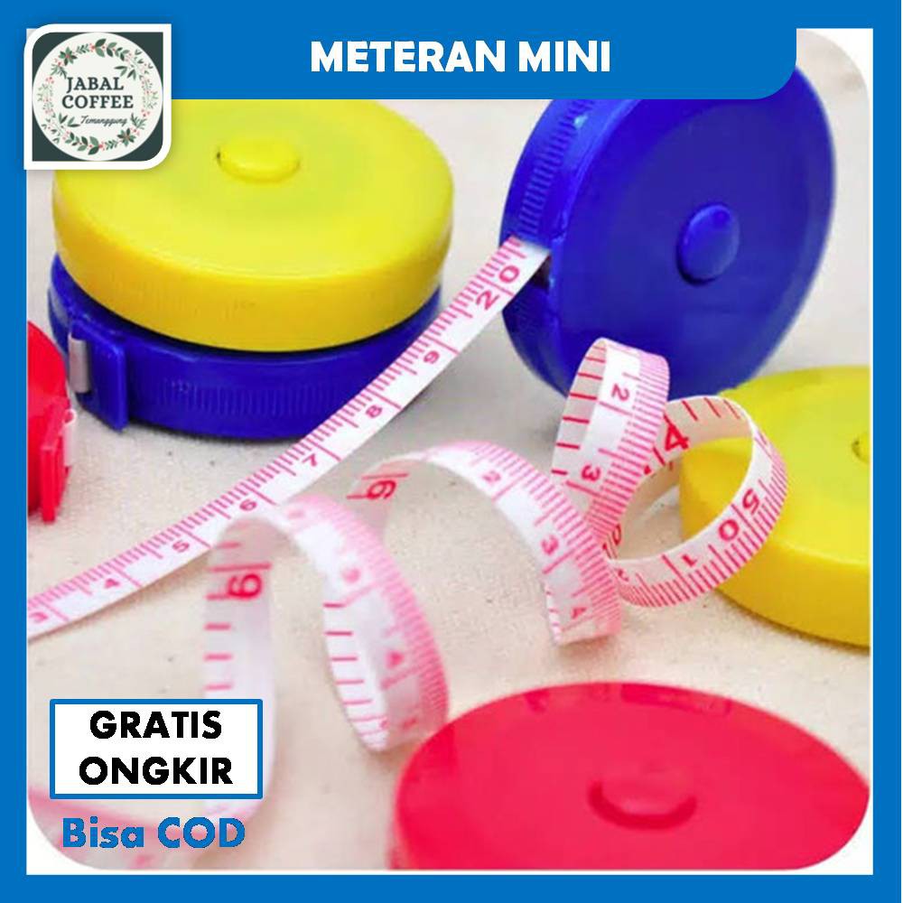 Meteran Gulung Mini Polos Warna Warni / Meteran Gulung Mini Polos / Meteran Pakaian SerbagunaJ86