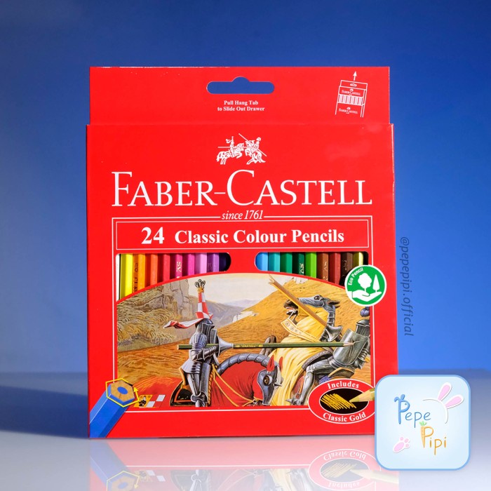 

(DISKON TERMURAH) Pensil Warna Faber Castell Classic 12 dan 24 Color Pencil Colour - 24 warna