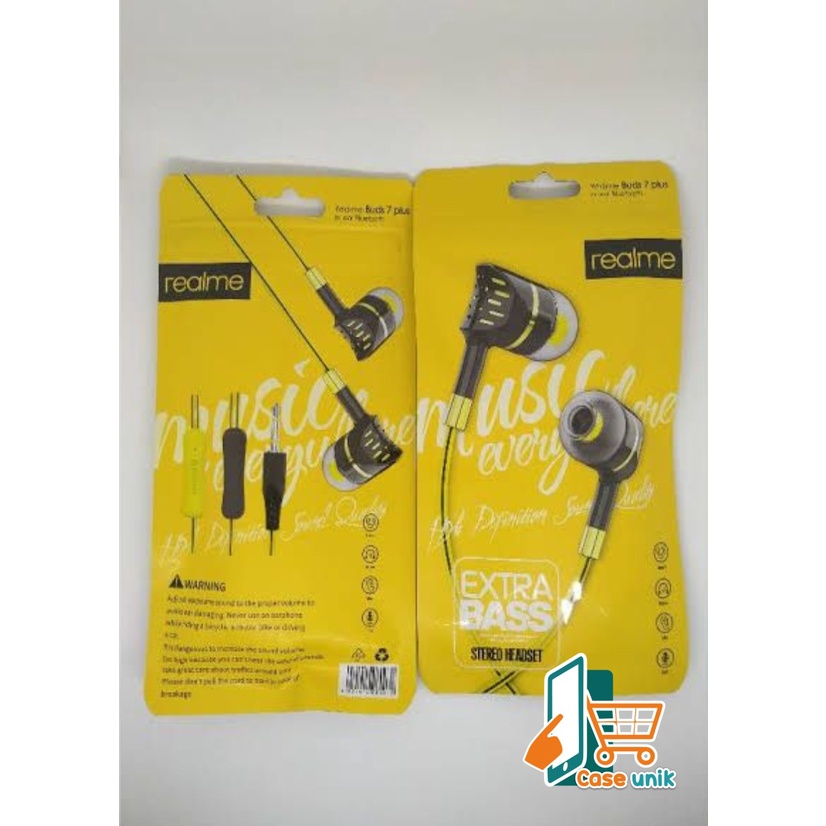 BM085 HEADSET HANDSFREE EARPHONE Hf REALME BUDS 7 PLUS EXTRA BASS realme 2 5 6 7 8 c11 c12 c17 c20 CS3247