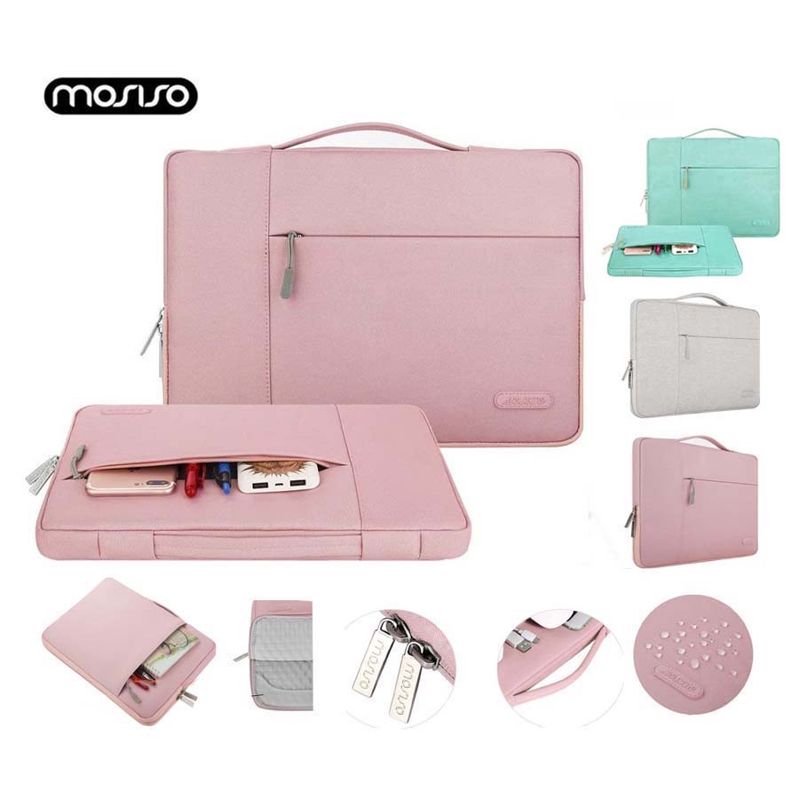 Tas Laptop Jinjng Mosiso Handstrap Shockproof 11 12 13 inch M1/M2 pink