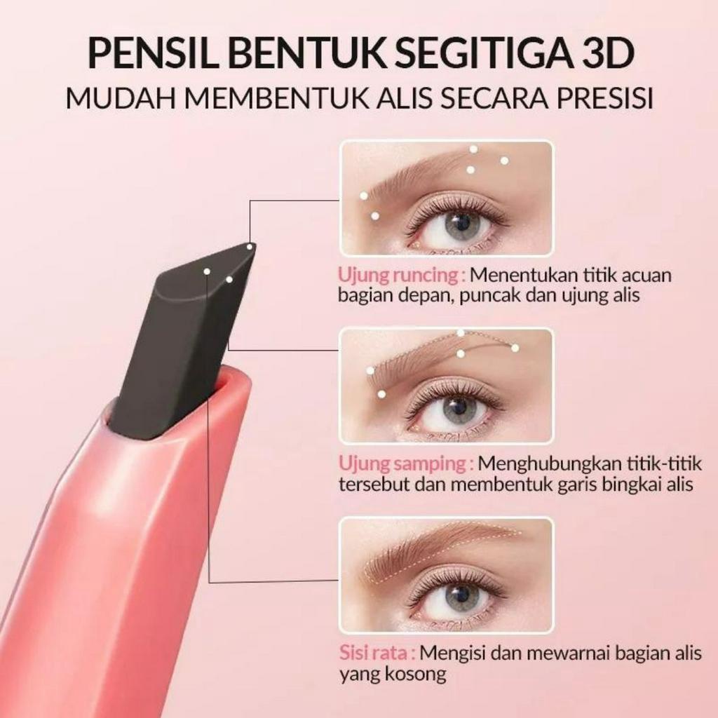 BIOAQUA x COLORKEY Fine Brow Sclupting Eyebrow Pencil / Pensil Alis Waterproof