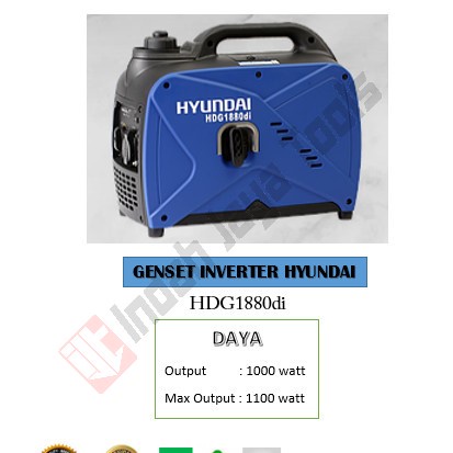 HYUNDAI HDG 1880 Genset Silent Inverter 1000 Watt Portable Generator