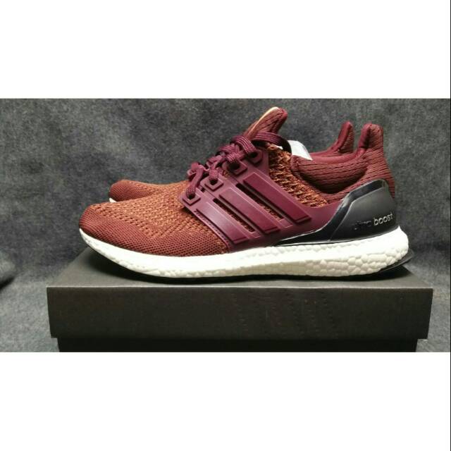 maroon and white adidas ultra boost