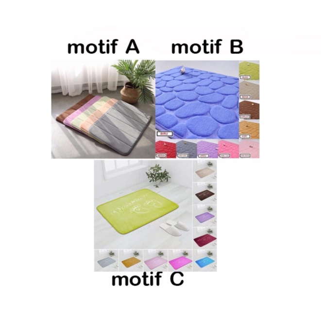 Keset kamar mandi anti slip menyerap air cepat kering keset kamar mandi serap air