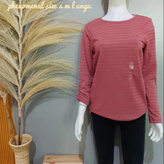 KAOS PHENOMENAL ORIGINAL SALUR TIMBUL READY KAOS WANITA LENGAN PANJANG