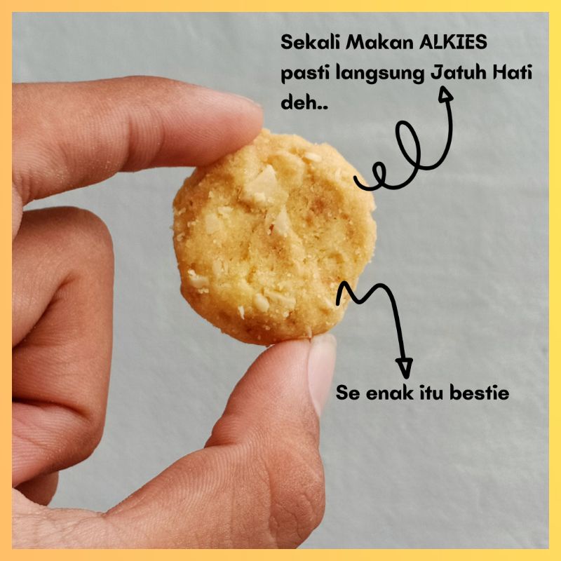 ALKIES Almond Cookies Tarasa Bali / Kue Kacang Almond / Camilan Ibu Hamil / Camilan Sehat Organik / Kue Sehat / Kue Almond Khas Bali / Makanan Oleh Oleh Bali / Pie Susu Bali / Craftdewata