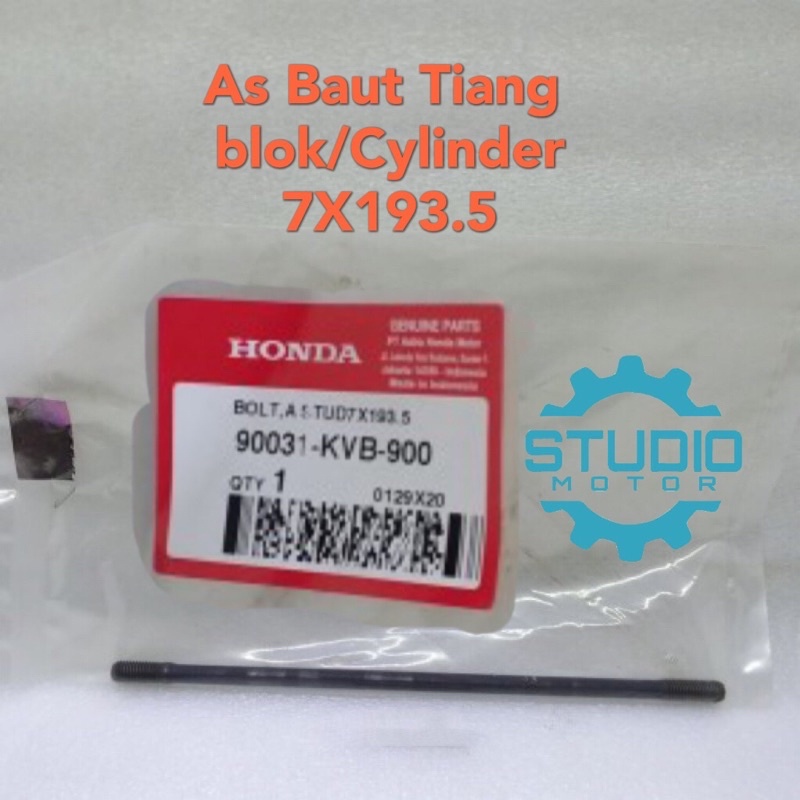 90031K44V00 Baut Drat As Tiang Blok Block Cylinder Bolt A Stud 7×192.5 BeAT FI Vario 110 eSP Vario 110 Karburator Techno Scoopy Spacy 90031KVB900