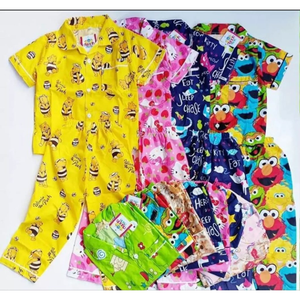 PIYAMA  ANAK BAJU TIDUR ANAK MOTIF KARAKTER  0 BULAN-16 TAHUN BAJU ANAK LAKI BAJU ANAK PEREMPUAN