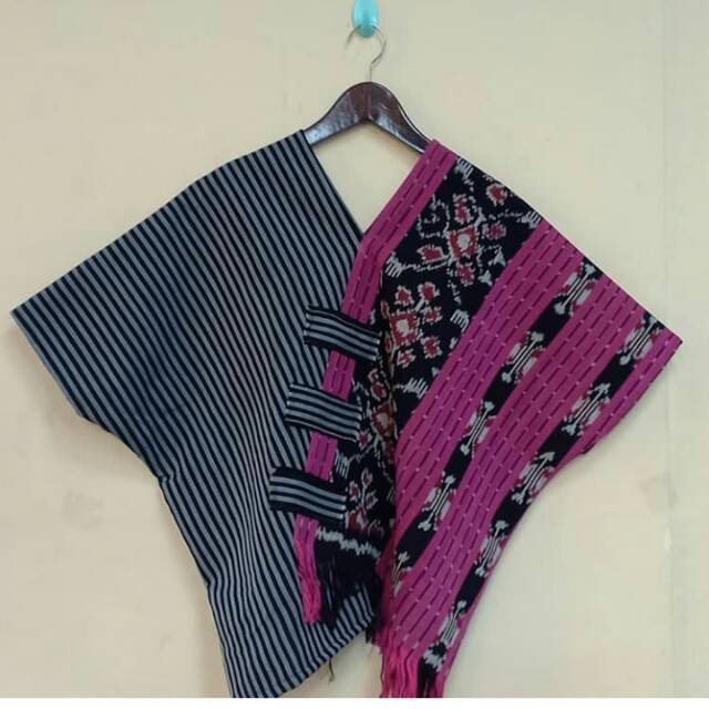 Blouse tenun jepara kombinasi lurik