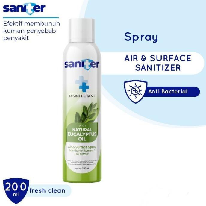 Ready Saniter Disinfectant Natural Eucalyptus 200Ml / Disinfektan Spray