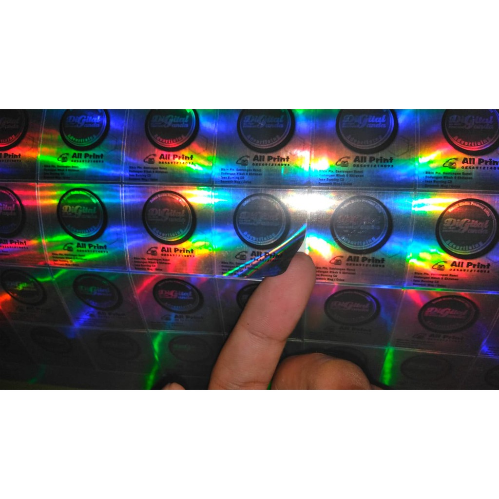 CETAK STIKER  HOLOGRAM  A3 PRINT CUT Shopee Indonesia