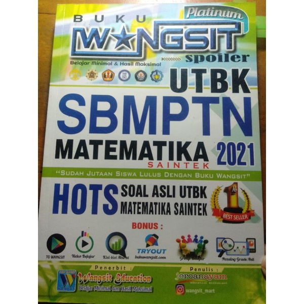 Preloved Wangsit 2021 saintek Matematika