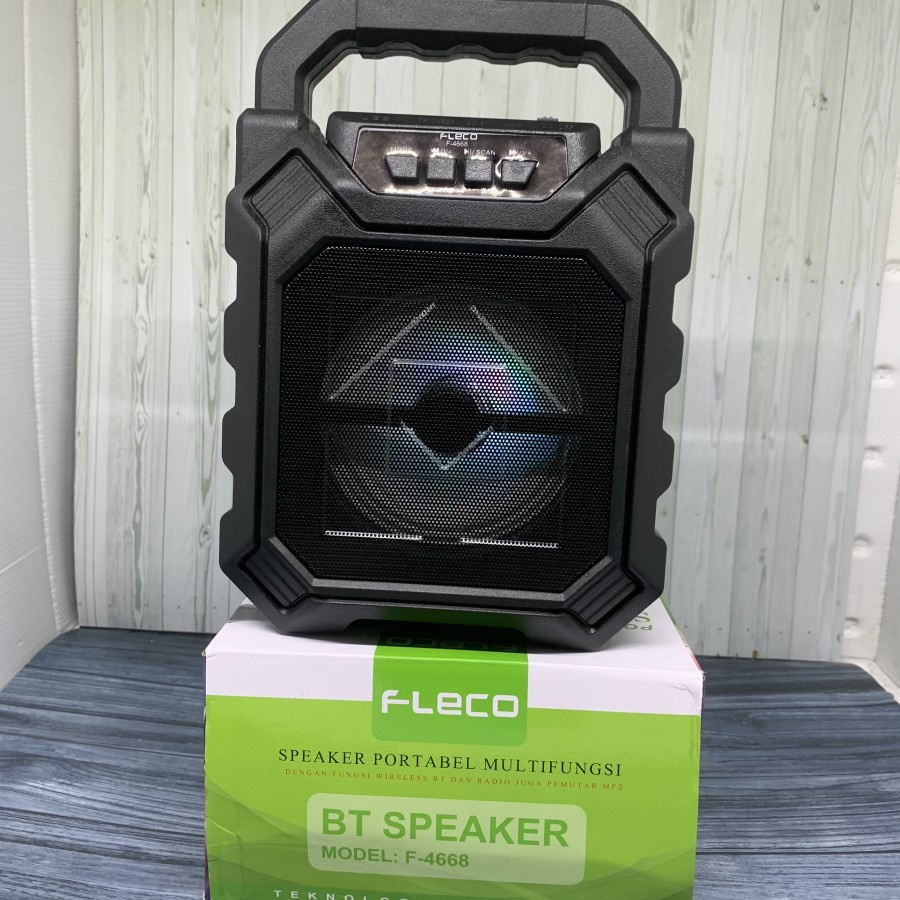 Speaker Bluetooth Multimedia Fleco 4668 + Bonus Mic