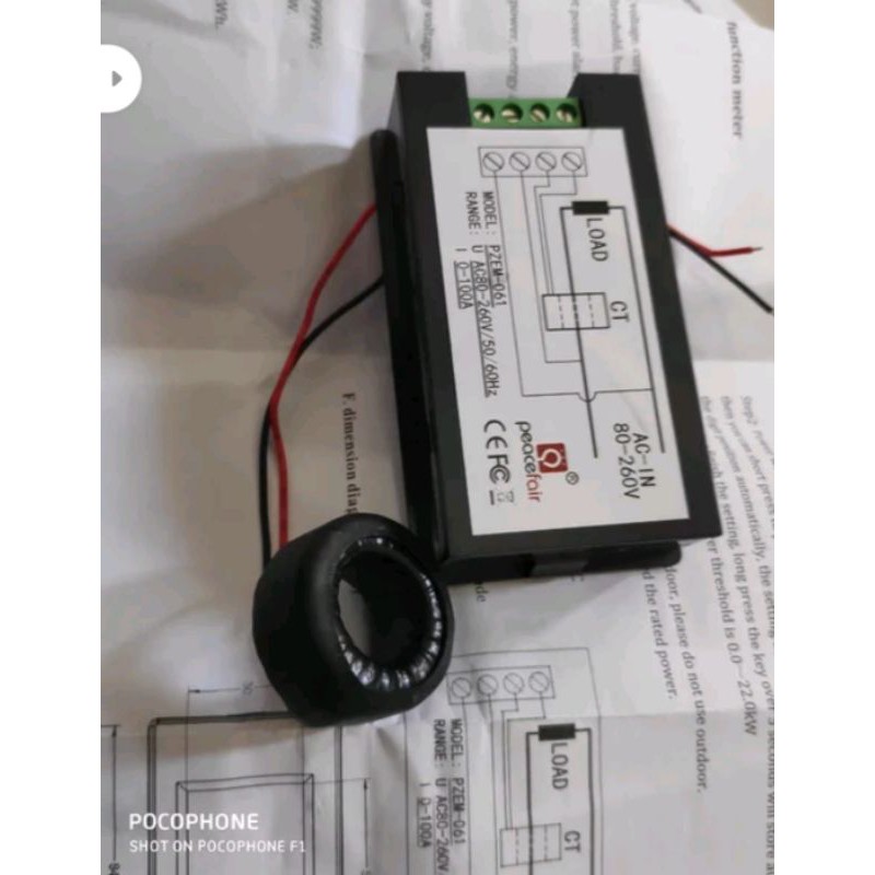 KWH meter 100A Volt meter AC multimeter Ac panel watt meter Ampere meter Amperemeter daya meter