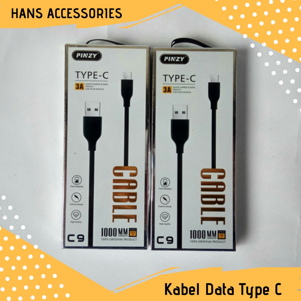 Kabel Type C Original Pinzy 3A fast charging pinzy C9 Kabel data Kabel Charger 1M