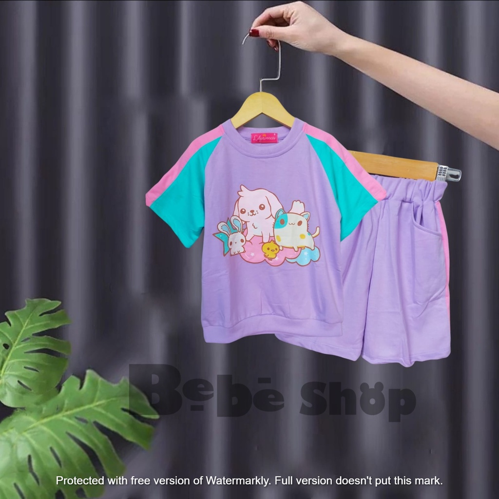 Setelan baju anak lucu bahan Baby Terry super karakter kelinci usia 1 Sampai 7 Tahun