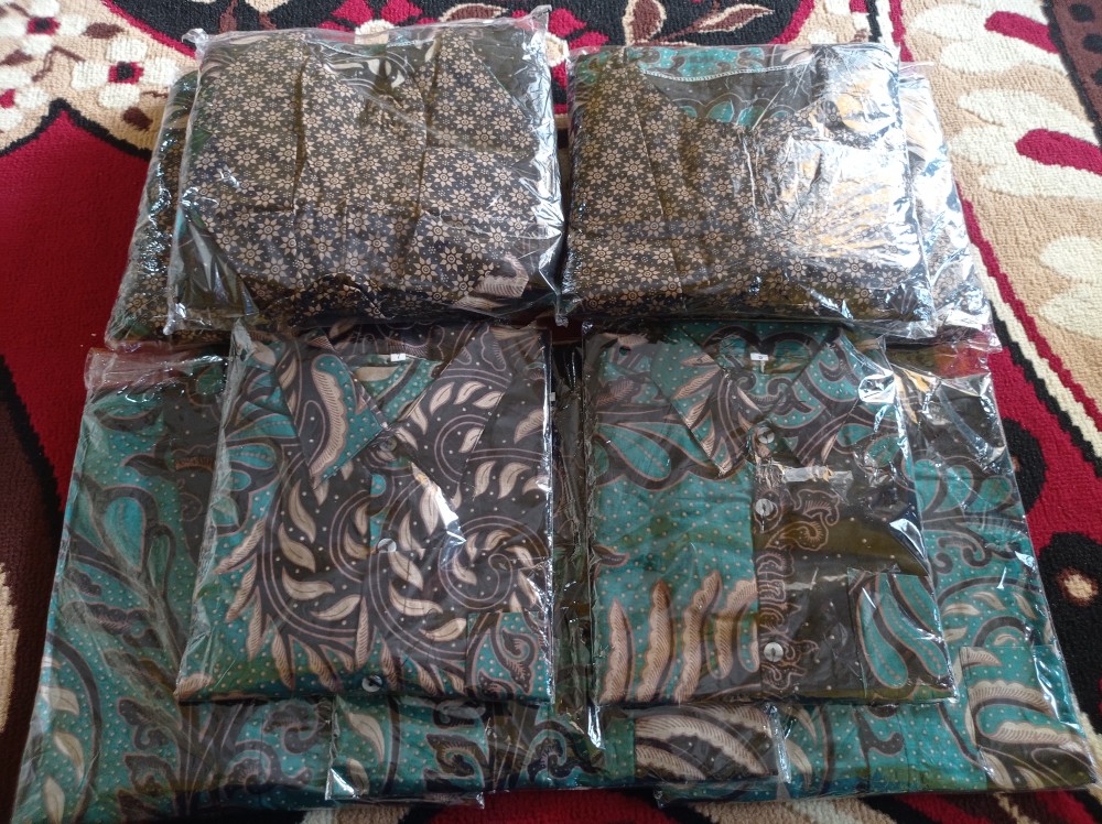 Couple Hem Gamis Famili Batik Keluarga,sarimbit Ibu Ayah Dan Anak,baju Couple Batik Murah Seragam