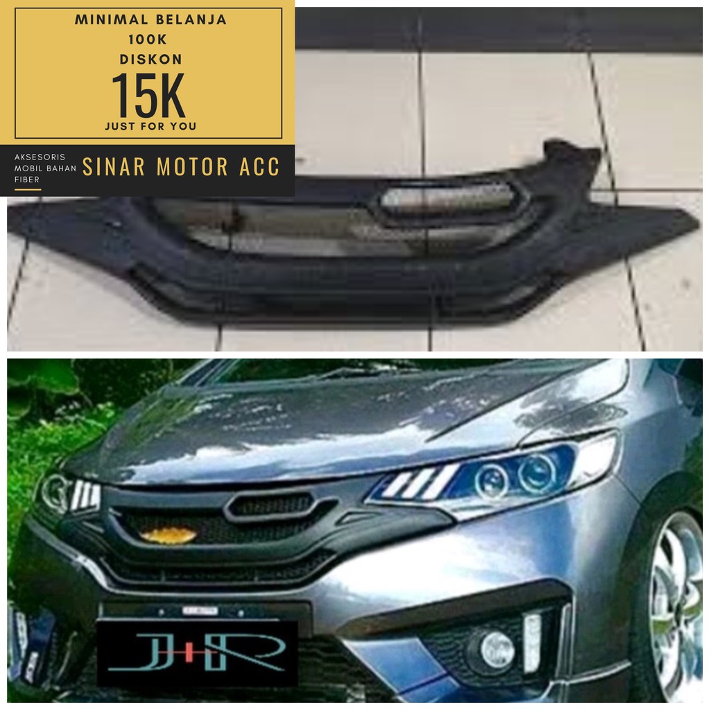 Grill Gril Racing Modif Custom Honda Jazz GK5 tahun 2014-2017 FREE LOGO MUGEN