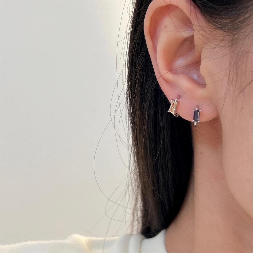 Anting Tusuk Gantung Temperament Desain Hati Hias Zircon Gaya Koreasimplesexy Serbaguna Untuk Wanita