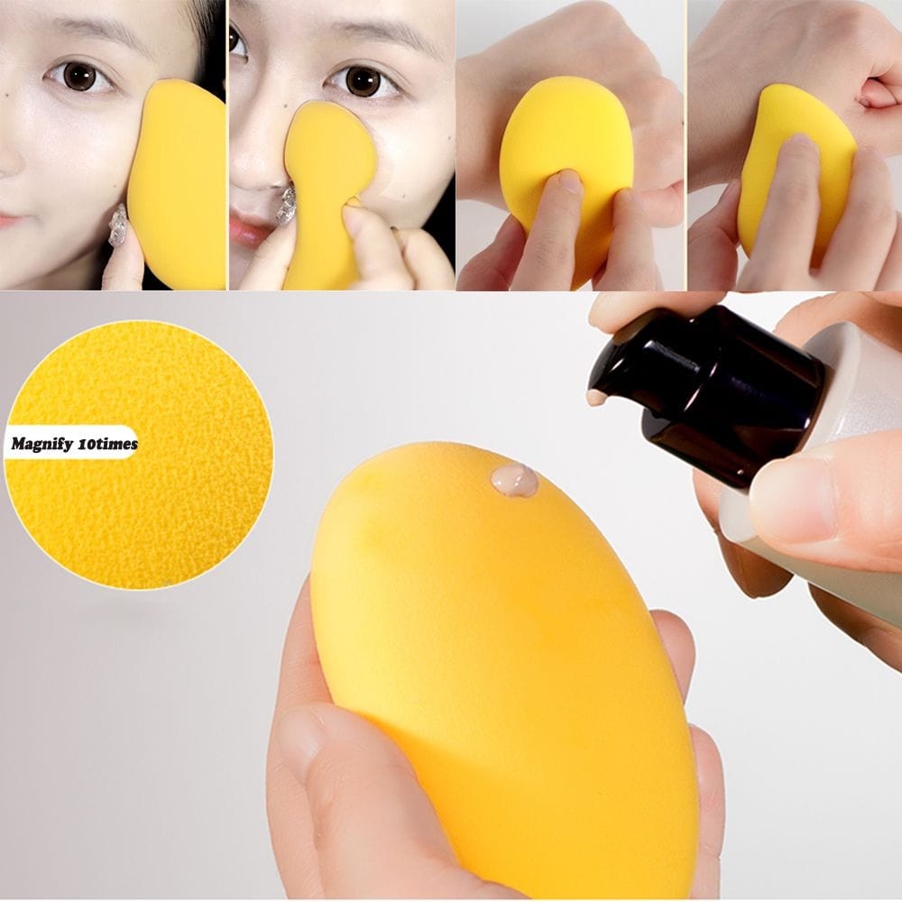 1 Pcs Beauty Blender H425 Makeup Blender Sponge Puff Bentuk Mangga Super Lembut ACC