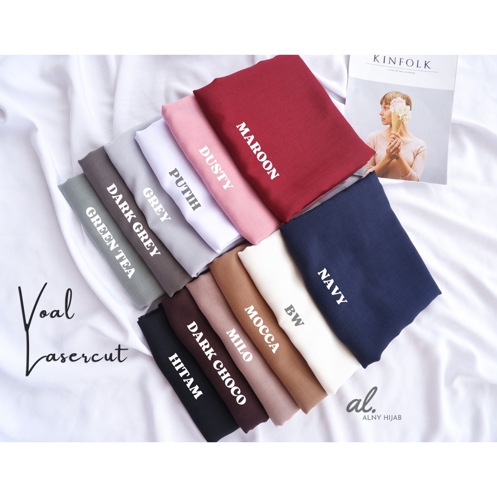 Jilbab Segiempat Voal Paris Premium Lasercut