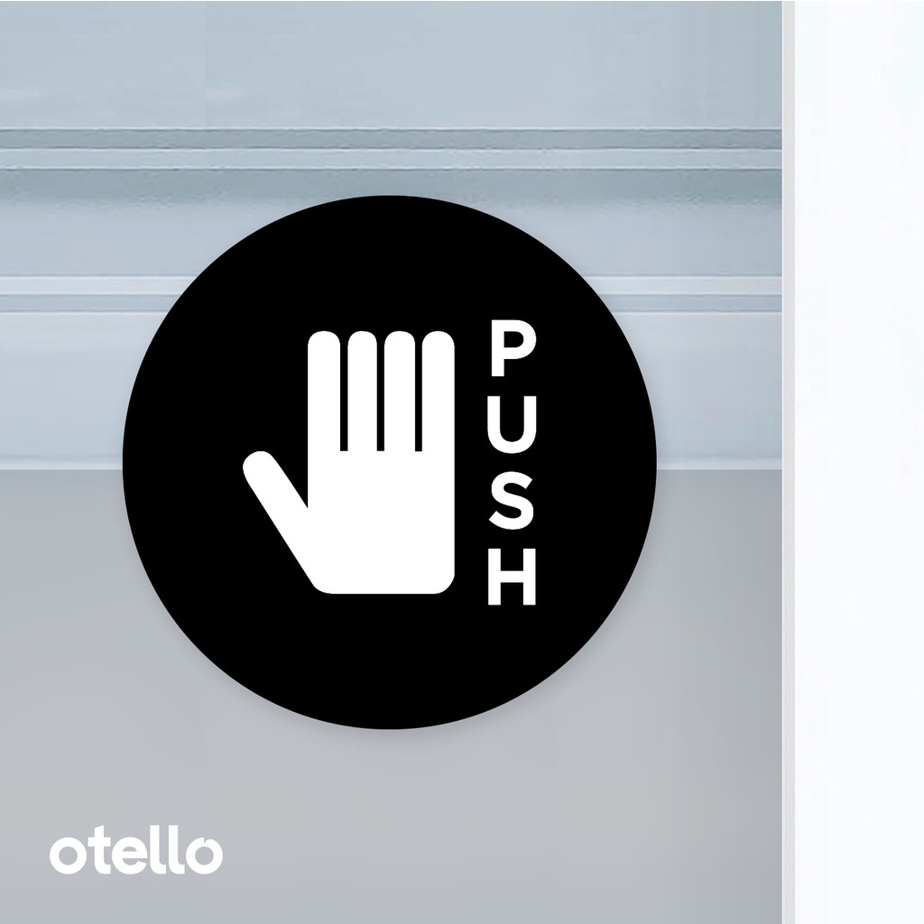 

Sign Akrilik Push Pull Bulat Icon Minimalist Signage Board Label Acrylic Pintu Tempel Sticker Pintu Kafe Restoran Kantor Gedung
