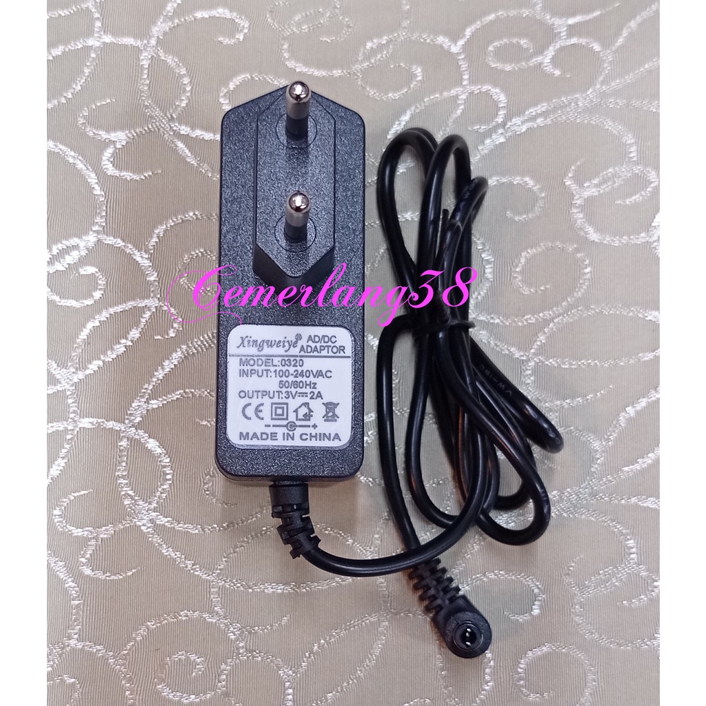 Switching Adaptor 3V 2A BK Transformer Adapter Charger AC to DC 3 V 2 A Power Supply 3 Volt 2 Amper