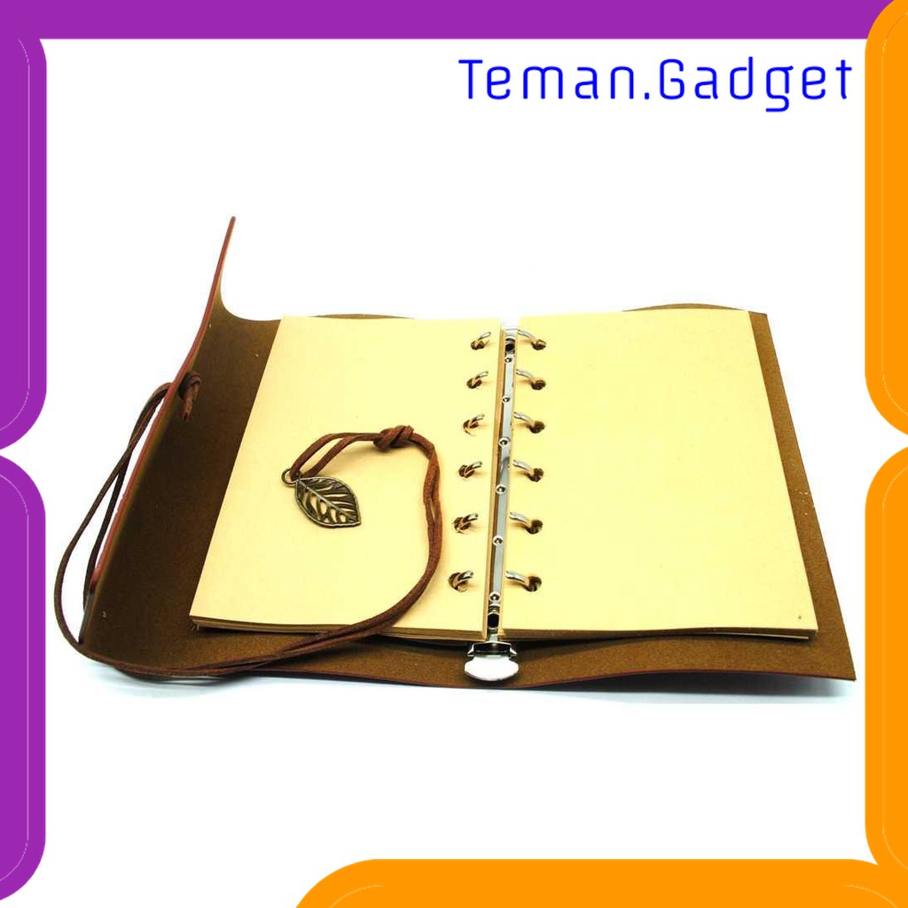 TG-AT034 BESTOYARD BUKU CATATAN BINDER KULIT RETRO LEAF KERTAS A5 - BSD666