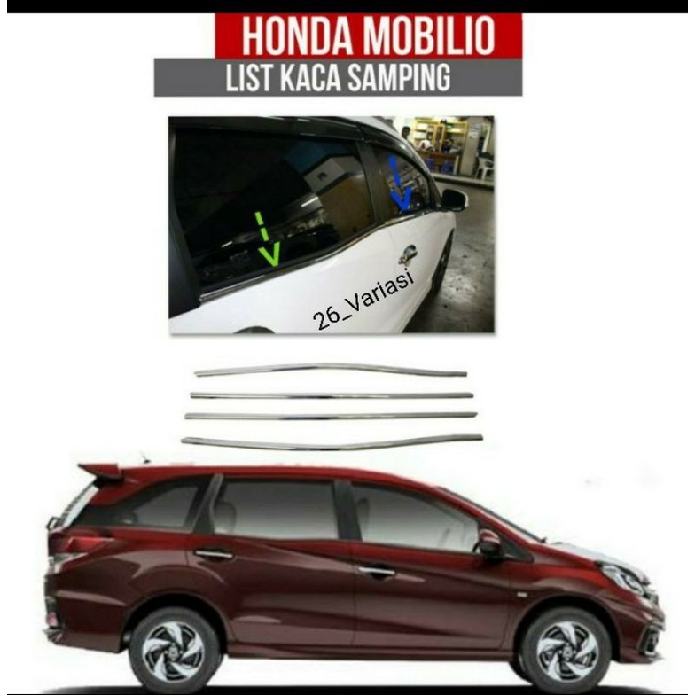 Honda Mobilio List Kaca Pintu Samping Chrome Mobilio