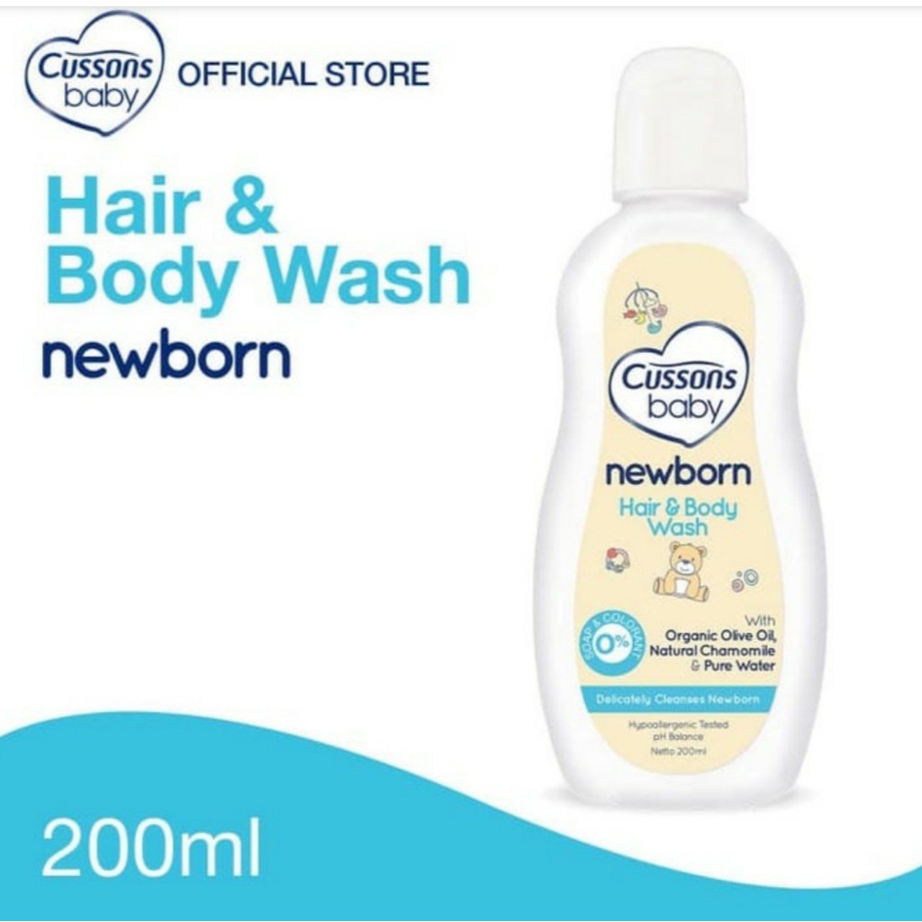 Cussons Baby Newborn Hair and Body Wash / Sabun Mandi Bayi Newborn Baby 200ml