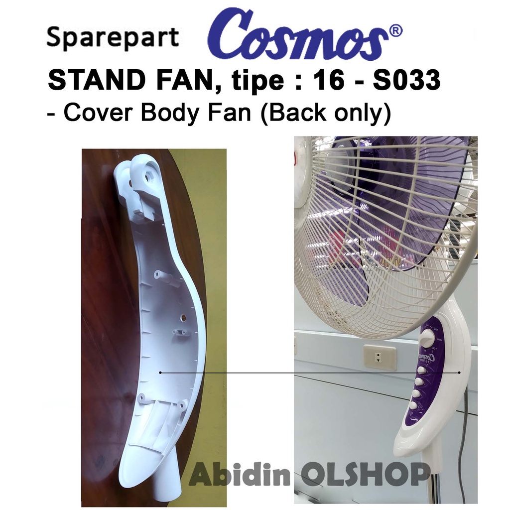 Spare part kipas angin COSMOS tipe 16-S033  - Cover Body fan (back Cover Only)