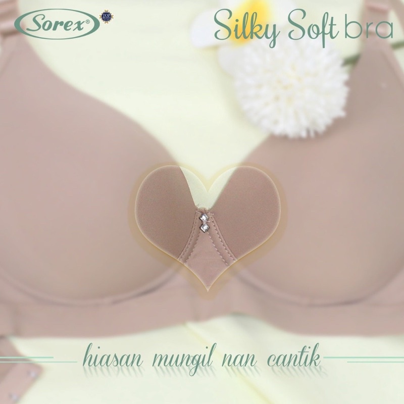 Sorex Bra Cup Besar Tanpa Kawat Busa Kait 3 Setara Cup B-C Silky Soft Bra Harian BH 9814 / Pakaian Dalam - BRA WANITA