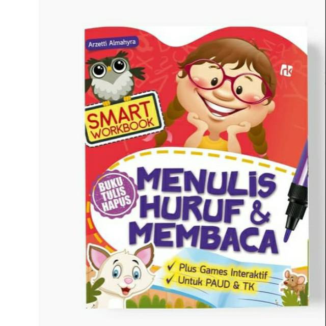 Smart Workbook Menulis Huruf &amp; Membaca (Buku Tulis Hapus)