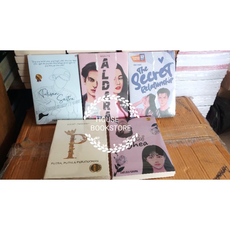1 PAKET 5 NOVEL BEST SELLER KERTAS BOOKPAPER