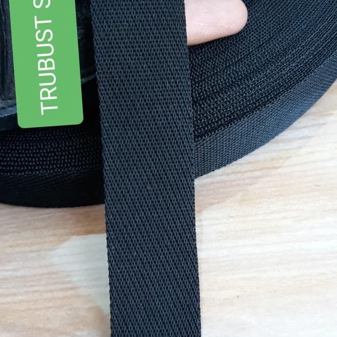 

♟V70973❉ tali webbing tali tas bisban hitam ukuran 2,5cm jual/1roll isi 45meter