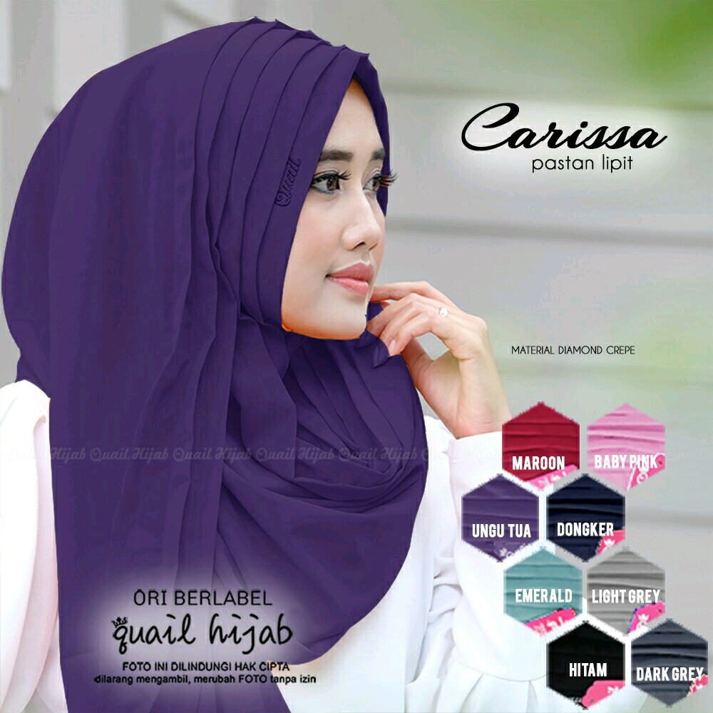 Quail Hijab CARISSA PASTAN LIPIT Shopee Indonesia