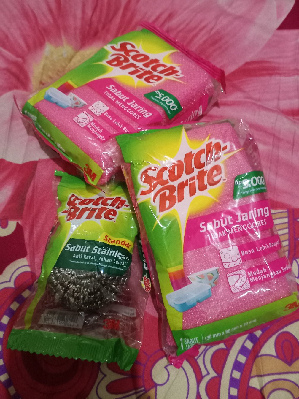 3m Scotch Brite Sabut Jaring / Sabut Spons / Spons Cuci Piring / Sabut Stainless