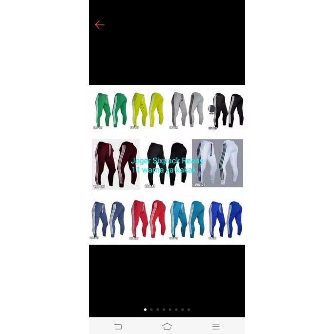 Jogger Sixpack Garis Celana Olahraga Original